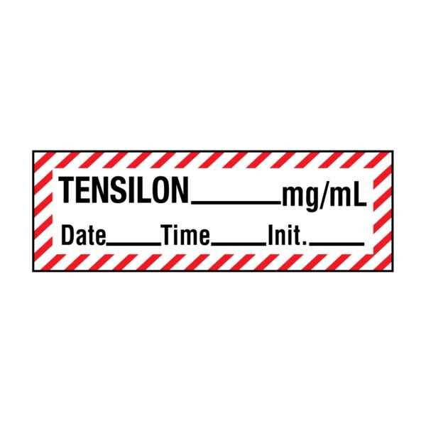 Tape, Tensilon 1/2" x 500" White w/Red stripes & Black